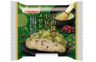 宇治抹茶と小豆のメロンパン