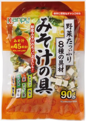 野菜たっぷり8種の具材　みそ汁の具