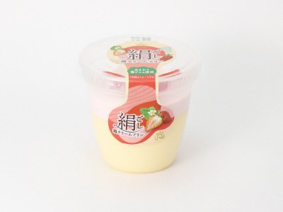 絹ごし苺クリームプリン