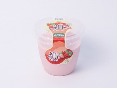 絹ごし苺プリン