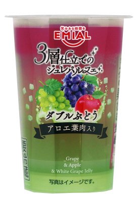３層仕立てのジュレパルフェ　ダブルぶどう