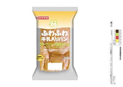 ふわふわ牛乳入りパン(フルーツジュース風味ホイップ)