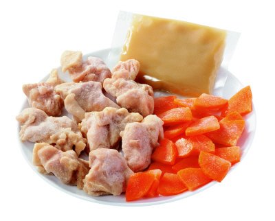 長ねぎをぷらす　鶏肉と人参の西京焼き