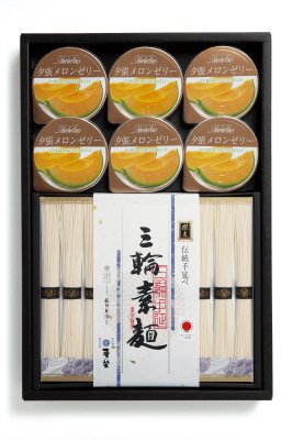 麦坐　三輪素麺・夕張メロンゼリー詰合せ　ＤＹＭ－３０Ｔ