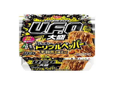 日清焼そばＵ．Ｆ．Ｏ．大盛　ぶっ濃いトリプルペッパー　手羽先風味焼そば
