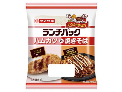 ランチパック（ハムカツと焼きそば）