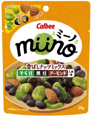 ｍｉｉｎｏ香ばしナッツミックスそら豆黒豆アーモンドしお味