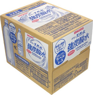 伊賀の天然水強炭酸水1000ｍｌＰＥＴ（ラベルレス）