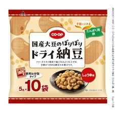 国産大豆のぽりぽりドライ納豆（たんぱく質、鉄）