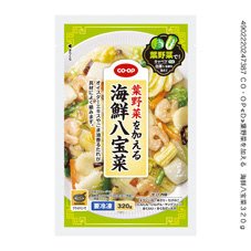 葉野菜を加える　海鮮八宝菜