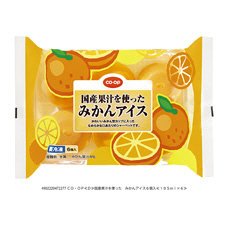 国産果汁を使った　みかんアイス