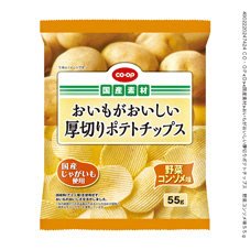 おいもがおいしい厚切りポテトチップス　野菜コンソメ味