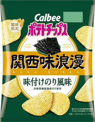 ポテトチップス関西味浪漫味付けのり風味