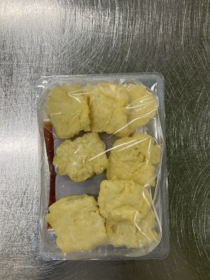 卵を加えて！イカフリッターの甘口チリソース