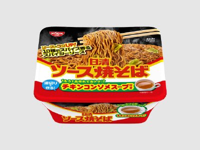 日清ソース焼そばカップ　チキンスープ付き