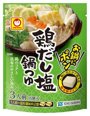 お鍋にポン　鶏だし塩鍋つゆ　３人前