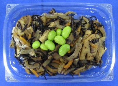 一番だし使用　ひじきとれんこんの煮物