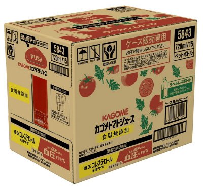 カゴメトマトジュース食塩無添加　ラベルレス