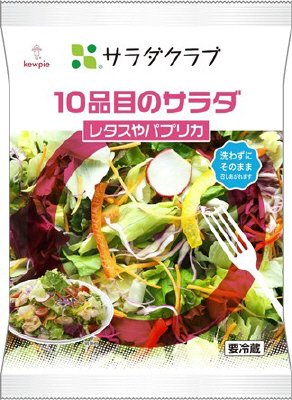 １０品目のサラダレタスやパプリカ