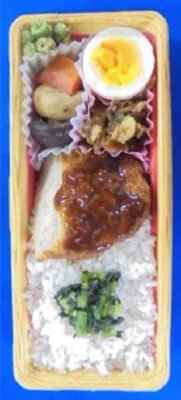 とんかつと牛しぐれ煮の五穀ご飯弁当