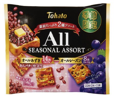 ファミリーサイズオール　シーズナルアソート　あずき　あんバター仕立て＆レーズン