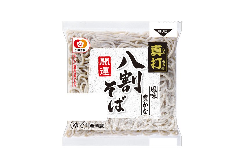 「真打」国産そば粉使用 八割そば1食（「開運」パッケージ）