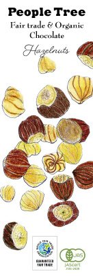 フェアトレードチョコ　板チョコ　オーガニック ヘーゼルナッツ