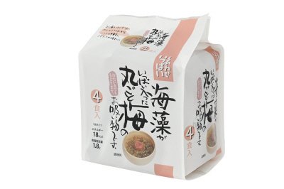 しあわせいっぱい　海藻がいっぱい入った丸ごと梅のお吸い物 4食入