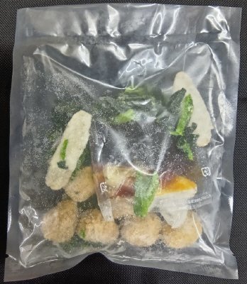 鰹と昆布香る国産具材スープ（ごぼう天入り）