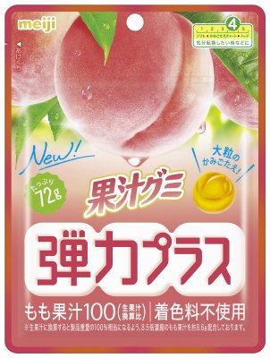 果汁グミ弾力プラスもも