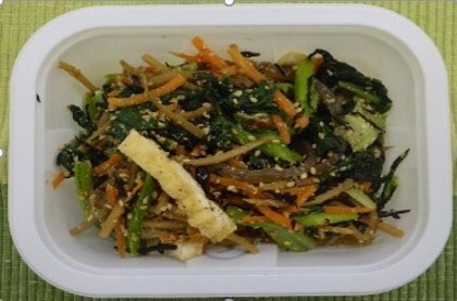 （副菜）小松菜とごぼうの胡麻和え