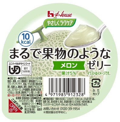 やさしくラクケア　まるで果物のようなゼリー　メロン