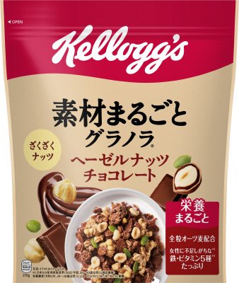 素材まるごとグラノラ　ヘーゼルナッツチョコレート
