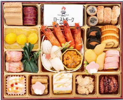 千賀屋謹製　迎春おせち料理「千富士」和風三段重（まとめ）（北陸）