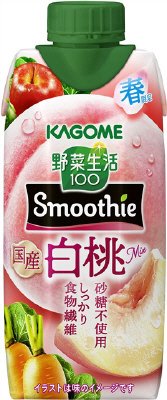 野菜生活１００　Ｓｍｏｏｔｈｉｅ　国産白桃Mｉｘ