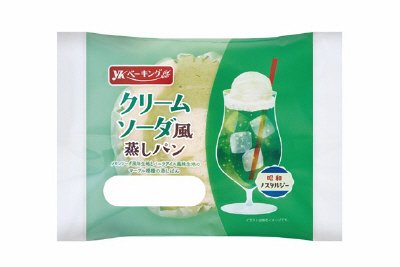 クリームソーダ風蒸しパン