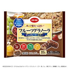 フルーツグラノーラチョコレート　ビター（鉄、Ｃａ、９種ビタミン、食物繊維）