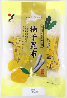 北海道産真昆布使用　柚子昆布
