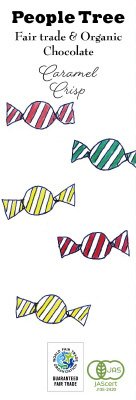 フェアトレードチョコ　板チョコ　オーガニック カラメルクリスプ