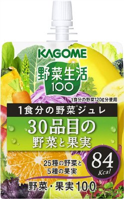 野菜生活１００　１食分の野菜ジュレ３０品目の野菜と果実　１８０ｇ／６／５