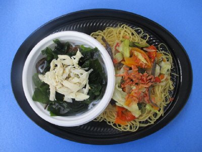 ビーフン&わかめスープ