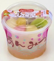 桃みつ仕立ての白玉クリームあんみつ