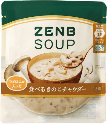 ＺＥＮＢ　ＳＯＵＰ　マメロニが入った　食べるきのこチャウダー