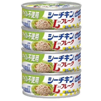 オイル不使用シーチキンＬフレーク　４缶