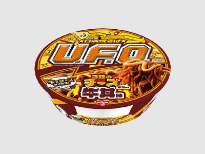 日清焼そばＵ．Ｆ．Ｏ．　３種のチーズ牛丼味