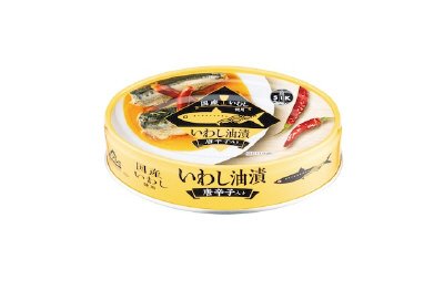 国産いわし油漬け唐辛子入り３缶シュリンク