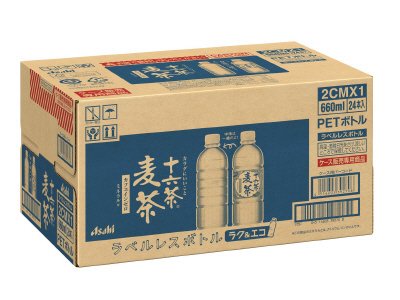 アサヒ　十六茶麦茶　ラベルレスボトル