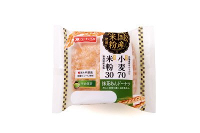 国産小麦７０米粉３０抹茶あんドーナツ