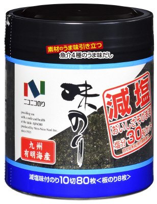 有明海産減塩味付のり卓上８０枚