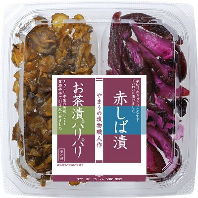 二色 お茶漬パリパリ・赤しば漬 80g